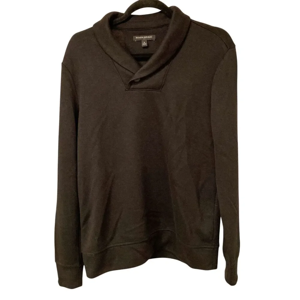 Banana Republic Black Shawl Collar Sweater Men's Size Small EUC